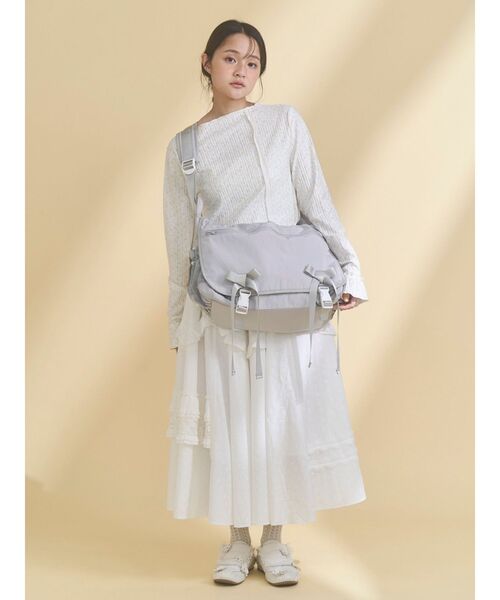 merry jenny（メリージェニー）の「ribbon messenger bag（メッセンジャーバッグ・レディース・ベージュ/ライトグレー/ブラック・FREE）」の21枚目の写真