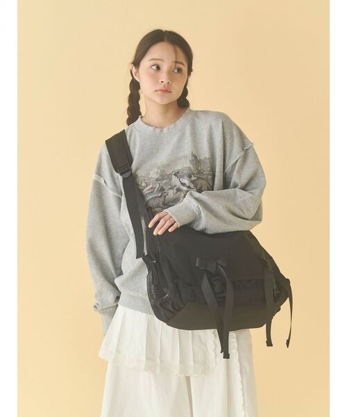 merry jenny（メリージェニー）の「ribbon messenger bag（メッセンジャーバッグ・レディース・ベージュ/ライトグレー/ブラック・FREE）」の19枚目の写真