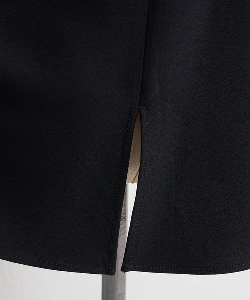 PUAL CE CIN（ピュアルセシン）の「【セットアップ対応】ハンド風ステッチストレッチジョーゼットプルオーバーブラウス（シャツ/ブラウス・レディース・ブラック/アイボリー・FREE）」の9枚目の写真