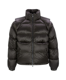 UNGIMMICK（アンジミック）の「3D-PANELLED PUFFER DOWN JACKET (DEEP BROWN)（ダウンジャケット/コート）」