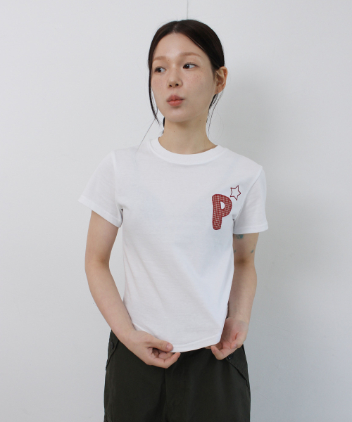 PARAKEET(パラキート)の「スターロゴTシャツ(ホワイト)(Tシャツ/カットソー・レディース・ホワイト・SMALL)」の1枚目の写真