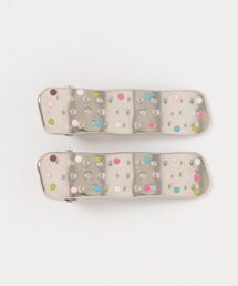 Wonder apartment（ワンダーアパートメント）の「BIBMILK DOT WAVE PLATE CLIP 6cm -2PCS（バレッタ/ヘアクリップ）」