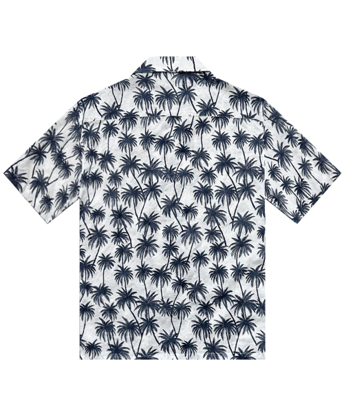THESHIRTHOUSE(ザシャツハウス)の「ハワイアンシャツ コットン パームツリー-ホワイト(シャツ/ブラウス・メンズ・ホワイト・1/2)」の1枚目の写真