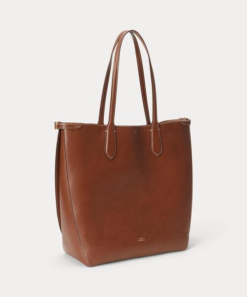 POLO RALPH LAUREN(ポロ ラルフ ローレン)の「Bellport レザー ノースサウス トート(トートバッグ・レディース・ブラウン・ONE)」の2枚目の写真