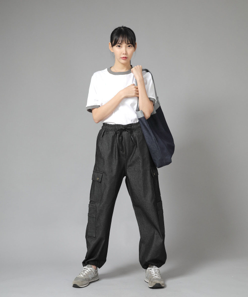 SAINTCREW(セントクルー)の「ダブルカーゴストリングジョガーパンツ DCJ-338 デニムブラック BKS(デニムパンツ・メンズ・その他・MEDIUM/LARGE/X-LARGE)」の11枚目の写真