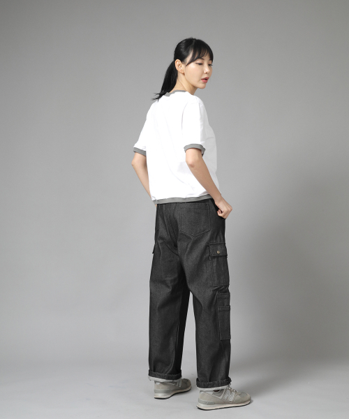 SAINTCREW(セントクルー)の「ダブルカーゴストリングジョガーパンツ DCJ-338 デニムブラック BKS(デニムパンツ・メンズ・その他・MEDIUM/LARGE/X-LARGE)」の9枚目の写真