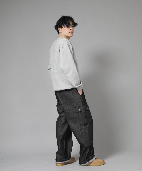 SAINTCREW(セントクルー)の「ダブルカーゴストリングジョガーパンツ DCJ-338 デニムブラック BKS(デニムパンツ・メンズ・その他・MEDIUM/LARGE/X-LARGE)」の6枚目の写真