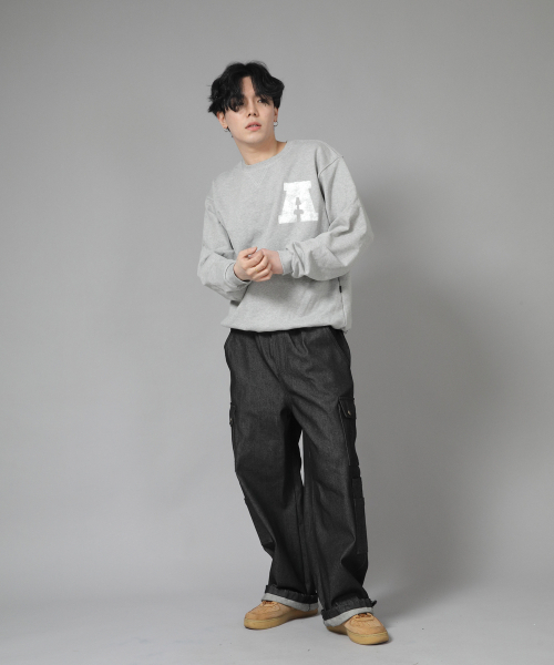 SAINTCREW(セントクルー)の「ダブルカーゴストリングジョガーパンツ DCJ-338 デニムブラック BKS(デニムパンツ・メンズ・その他・MEDIUM/LARGE/X-LARGE)」の4枚目の写真