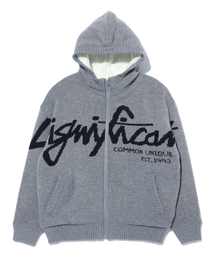 SIGNIFICANT（シグニフィカント）の「ストリートレタリングボアジップアップ LP4SU854_MELANGE GREY（パーカー）」
