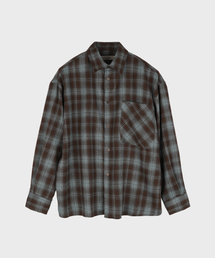LIEU HOMME（リュウオム）の「Harrington Check Shirt_Brown（シャツ/ブラウス）」