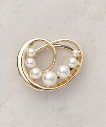 OPAQUE.CLIP（オペークドットクリップ）の「【マグネット】フェイクパール×メタルブローチ（ブローチ/コサージュ）」