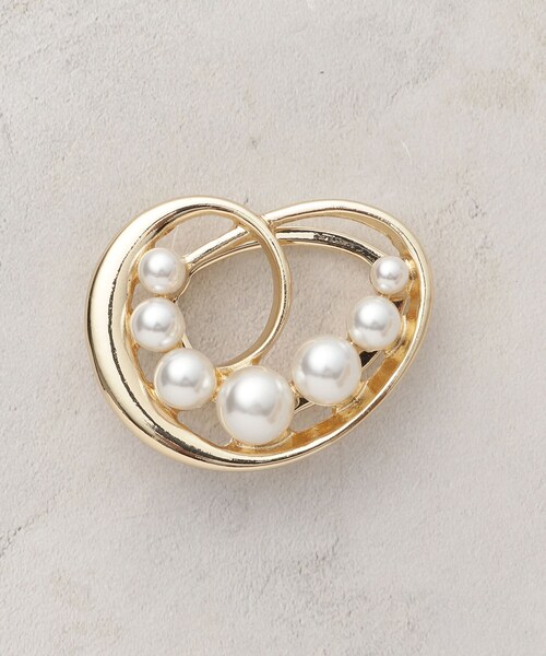 OPAQUE.CLIP（オペークドットクリップ）の「【マグネット】フェイクパール×メタルブローチ（ブローチ/コサージュ・レディース・ゴールド/シルバー・00）」の3枚目の写真