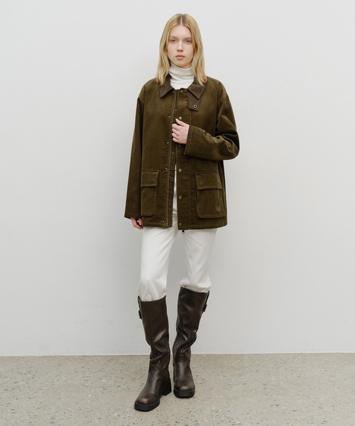 MARITHE + FRANCOIS GIRBAUD（マリテフランソワジルボー）の「CORDUROY HUNTING JACKET（ブルゾン・レディース・ブラウン/カーキ・MEDIUM/LARGE）」の16枚目の写真