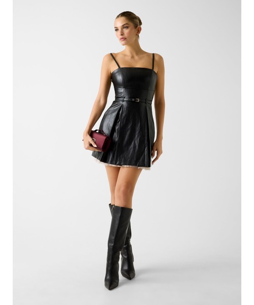 Guess(ゲス)の「SL Fransiska Pu Dress ミニワンピース(ワンピース・レディース・ブラック・SMALL/X-SMALL)」の3枚目の写真