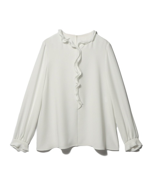 ESTNATION（エストネーション）の「ESTNATION / レイヤードフリルブラウス（シャツ/ブラウス・レディース・ホワイト/ネイビー/ライトベージュ・36/38）」の17枚目の写真