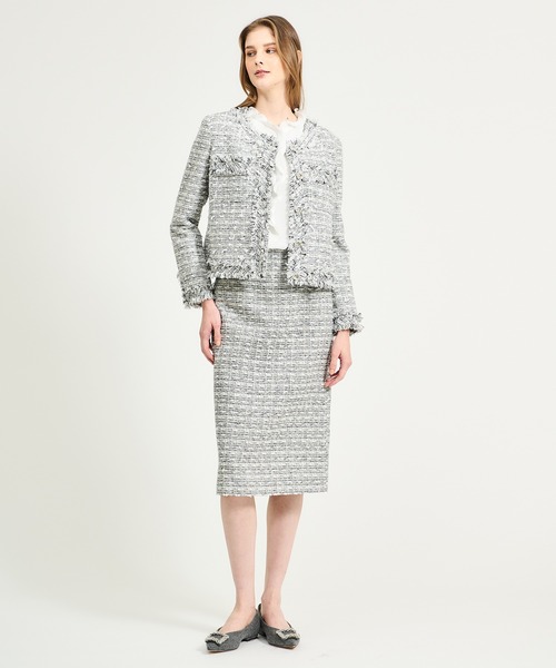 ESTNATION（エストネーション）の「ESTNATION / レイヤードフリルブラウス（シャツ/ブラウス・レディース・ホワイト/ネイビー/ライトベージュ・36/38）」の14枚目の写真