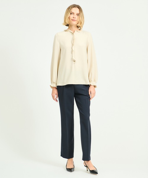 ESTNATION（エストネーション）の「ESTNATION / レイヤードフリルブラウス（シャツ/ブラウス・レディース・ホワイト/ネイビー/ライトベージュ・36/38）」の20枚目の写真