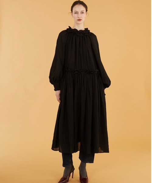 美品crinkle crinkle crinkle コットンフリルカラーブラウス セール】【crinkle crinkle crinkle】cotton frill coller onepiace