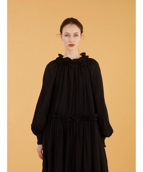 クリンクルクリンクルクリンクル コットンフリルカラーワンピース新品タグ付定価以下 セール】【crinkle crinkle crinkle】cotton frill coller onepiace