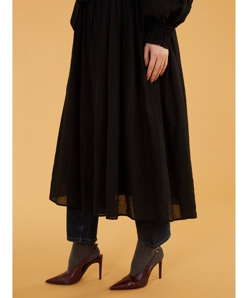 crinkle crinkle crinkle（クリンクルクリンクルクリンクル）の「【crinkle crinkle crinkle】cotton frill coller onepiace/コットンフリルカラーワンピース（ワンピース・レディース・ドット/ブラック・FREE）」の18枚目の写真