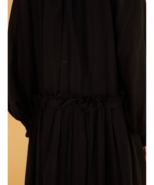 crinkle crinkle crinkle（クリンクルクリンクルクリンクル）の「【crinkle crinkle crinkle】cotton frill coller onepiace/コットンフリルカラーワンピース（ワンピース・レディース・ドット/ブラック・FREE）」の20枚目の写真