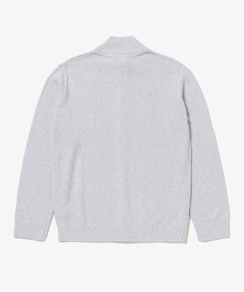 LACOSTE（ラコステ）の「ブークレー スタンドジップニットカーディガン / ドライバーズニット（カーディガン/ボレロ・メンズ・オフホワイト/オレンジ/グレー・5/4/3/2）」の5枚目の写真