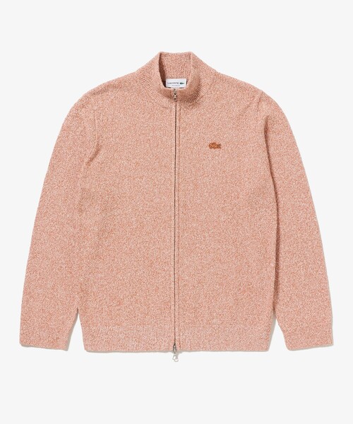 LACOSTE（ラコステ）の「ブークレー スタンドジップニットカーディガン / ドライバーズニット（カーディガン/ボレロ・メンズ・オフホワイト/オレンジ/グレー・5/4/3/2）」の11枚目の写真