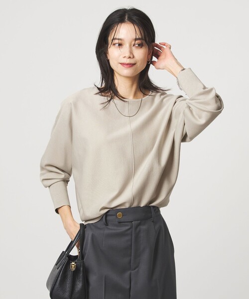 green label relaxing(グリーンレーベルリラクシング)の「ブライト フォルム ドルマン プルオーバー ニット(ニット/セーター・レディース・オフホワイト/ベージュ/ライム・FREE)」の13枚目の写真