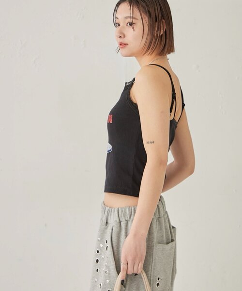 WHO'S WHO gallery(フーズフーギャラリー)の「シャーロットパターンメッシュレースキャミ(キャミソール・レディース・ブラック/ホワイト/イエロー・FREE)」の13枚目の写真