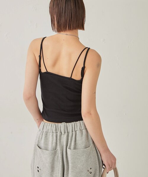 WHO'S WHO gallery(フーズフーギャラリー)の「シャーロットパターンメッシュレースキャミ(キャミソール・レディース・ブラック/ホワイト/イエロー・FREE)」の15枚目の写真