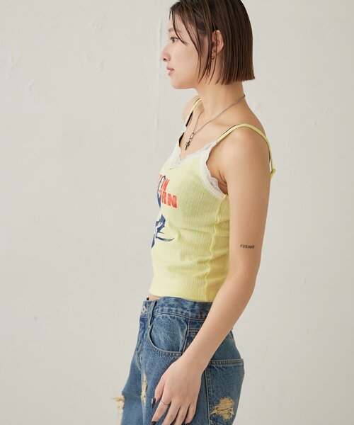 WHO'S WHO gallery(フーズフーギャラリー)の「シャーロットパターンメッシュレースキャミ(キャミソール・レディース・ブラック/ホワイト/イエロー・FREE)」の21枚目の写真