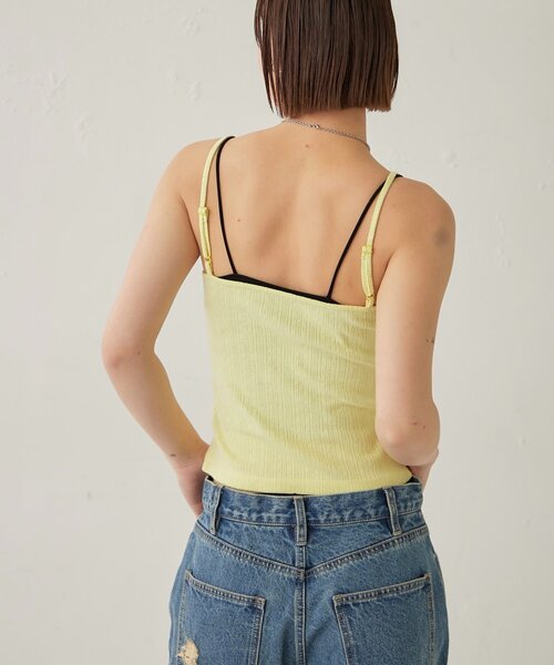 WHO'S WHO gallery(フーズフーギャラリー)の「シャーロットパターンメッシュレースキャミ(キャミソール・レディース・ブラック/ホワイト/イエロー・FREE)」の22枚目の写真