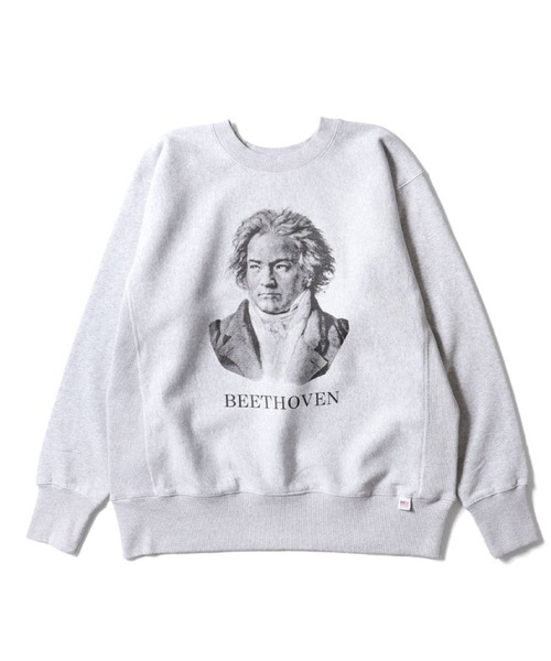 HOUSTON(ヒューストン)の「HOUSTON ベートーベンリバーススウェット(スウェット・メンズ・グレー/オフホワイト・XX-LARGE/X-LARGE/MEDIUM/LARGE)」の1枚目の写真