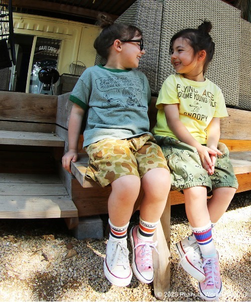 DENIM DUNGAREE(デニムダンガリー)の「SNOOPY EVER SEEN Tee(Tシャツ/カットソー・キッズ・グリーン・115/125/105)」の4枚目の写真