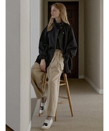 AVANT-G（アバン）の「Cotton Banding Dart Baggy Pants - BEIGE（その他パンツ）」