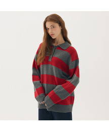 MIND BRIDGE WOMEN（マインドブリッジウーマン）の「[W]ルーズフィットボールドストライプカラーニット - 2カラー（ニット/セーター）」