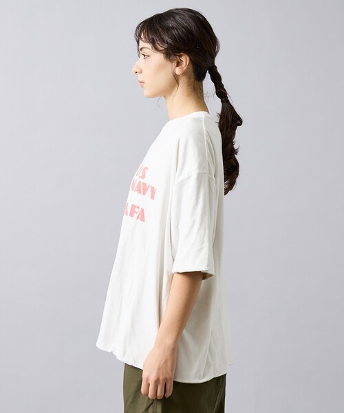 REMI RELIEF(レミレリーフ)の「【REMI RELIEF / レミ レリーフ】 Reversible T-shirt(US NAVY)/リバーシブル/ RN30389119 / ユニセックス(Tシャツ/カットソー・メンズ・オフホワイト/ブラック・XL/L/M)」の6枚目の写真