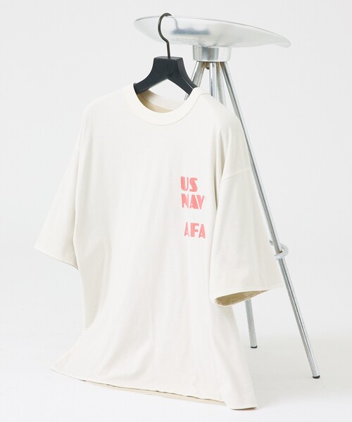 REMI RELIEF(レミレリーフ)の「【REMI RELIEF / レミ レリーフ】 Reversible T-shirt(US NAVY)/リバーシブル/ RN30389119 / ユニセックス(Tシャツ/カットソー・メンズ・オフホワイト/ブラック・XL/L/M)」の11枚目の写真