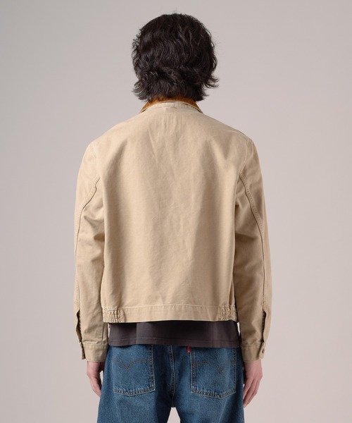 SALE！！LEVI’S ベージュ ジップアップジャケット Levi's - リーバイス ジップアップパーカー ジップアップジャケット