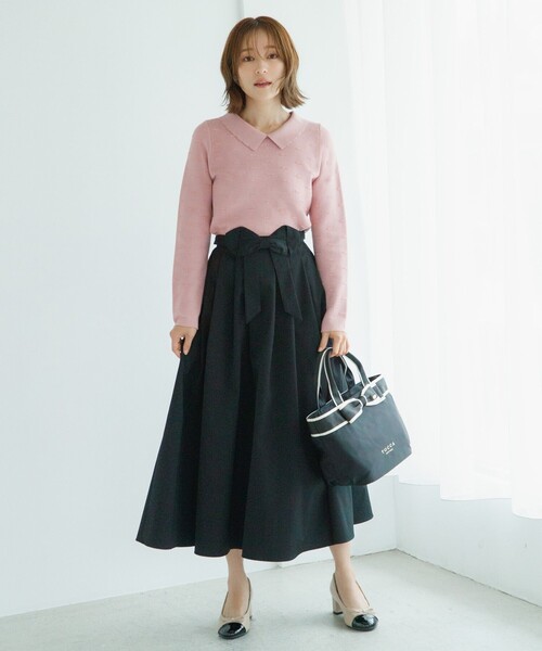 TOCCA(トッカ)の「RIBBON BLOOM プルオーバー(ニット/セーター・レディース・ブラック系/ピンク系・SMALL/MEDIUM)」の4枚目の写真