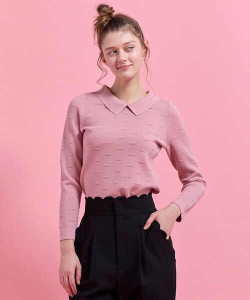 TOCCA(トッカ)の「RIBBON BLOOM プルオーバー(ニット/セーター・レディース・ブラック系/ピンク系・SMALL/MEDIUM)」の6枚目の写真
