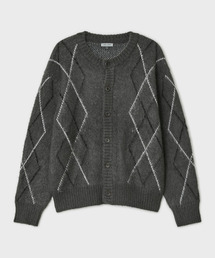 BELIER（ベルリエ）の「ブラシドアーガイルカーディガン - グレー（カーディガン/ボレロ）」