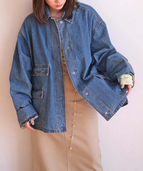 AKTE（アクテ）の「デニムジャケット（デニムジャケット・レディース・ブルー・2/1）」の22枚目の写真