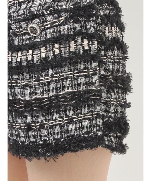 GYDA（ジェイダ）の「Symmetry GYDAラメツイードショートパンツ（その他パンツ・レディース・ブラック/アイボリー/ミント・FREE）」の14枚目の写真