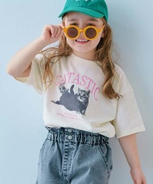 devirock（デビロック）の「綿100% デビラボ ガールズ BIGシルエット プリント半袖Tシャツ（Tシャツ/カットソー）」