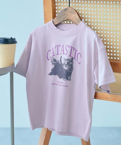 devirock(デビロック)の「綿100% デビラボ ガールズ BIGシルエット プリント半袖Tシャツ(Tシャツ/カットソー・キッズ・ブルー系その他/ピンク系その他2/ホワイト系その他/パープル系その他/ホワイト系その他3/パープル系その他2/ブラック系その他/ホワイト系その他2/ホワイト系その他4/パープル系その他3/ピンク系その他/イエロー系その他/ブルー系その他2/パープル系4/ブルー系その他3・90cm/100cm/110cm/120cm/130cm/140cm/150cm/160cm)」の10枚目の写真