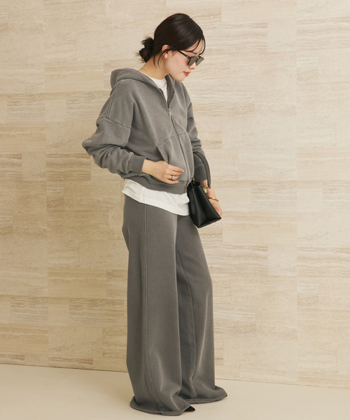 plage（プラージュ）の「ASHER / アッシャー ROSIE ZIP パーカー（パーカー・レディース・チャコールグレー・FREE）」の5枚目の写真