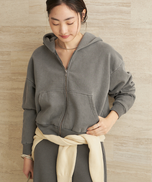 plage（プラージュ）の「ASHER / アッシャー ROSIE ZIP パーカー（パーカー・レディース・チャコールグレー・FREE）」の13枚目の写真