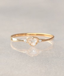 NOIR DE POUPEE（ノワールドプーペ）の「【WEB限定】K18vermeil トライアングル天然石リング（リング）」