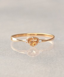 NOIR DE POUPEE（ノワールドプーペ）の「【WEB限定】K18vermeil トライアングル天然石リング（リング）」